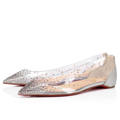 Zapatos Planos Degrastrass Christian Louboutin Mujer - Plateados - 1130575CM53